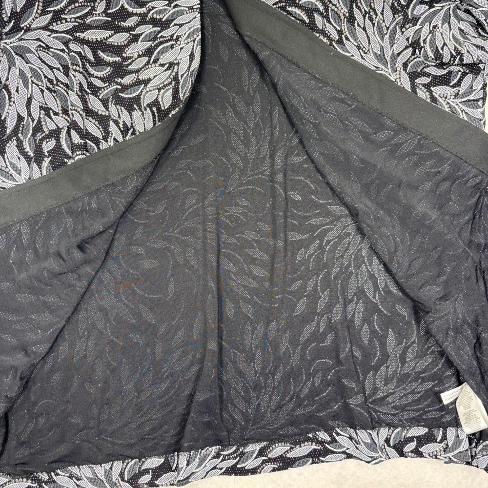 Alex Evenings Metallic Leaf Jacket Womens 2X Open Front Formal NWT - Picture 11 of 12